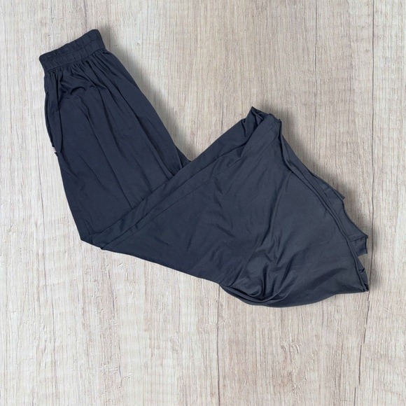 Lunya Organic Pima Cotton Wide Leg Pants S Black Relaxed Luxury Lounge Premium - Picture 6 of 9